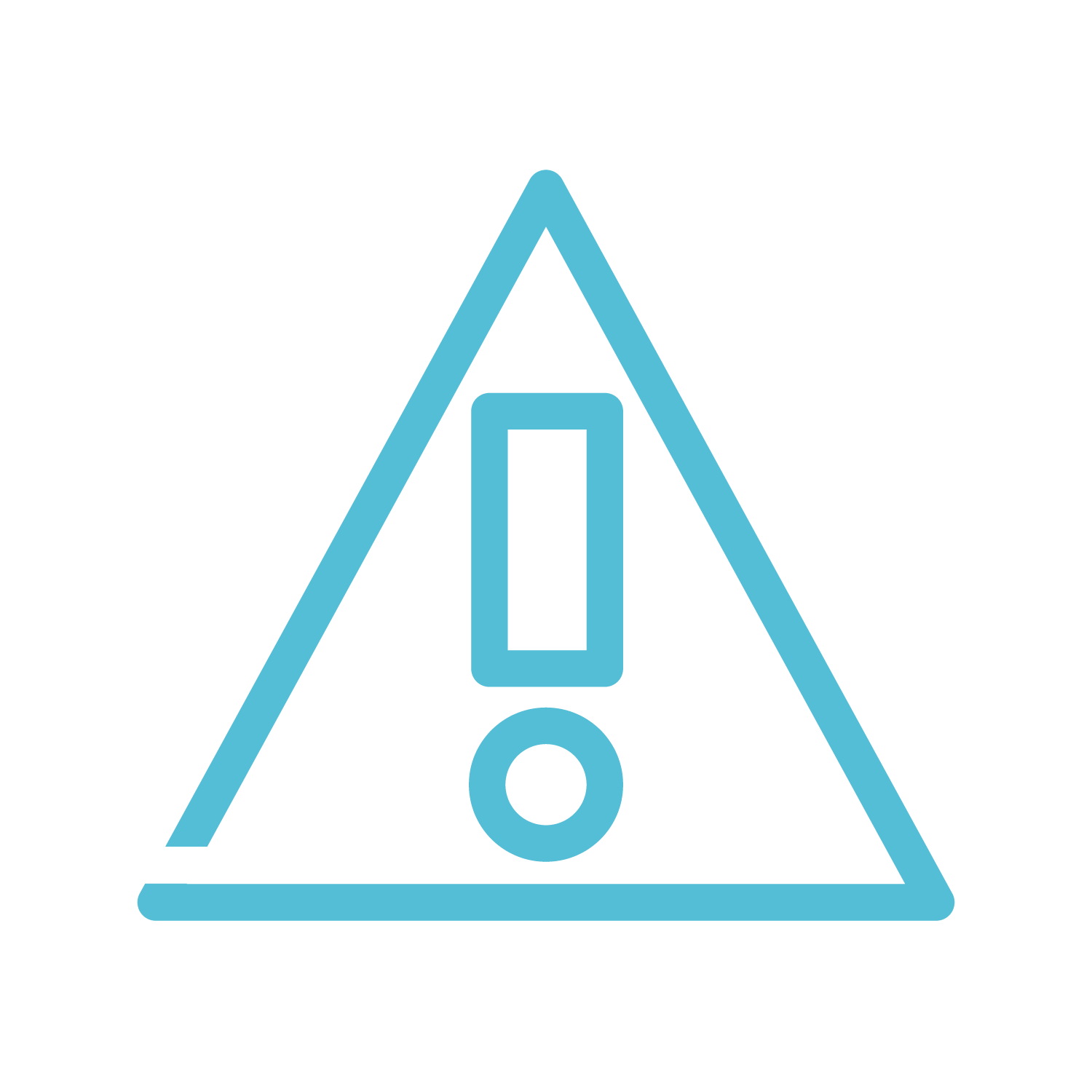 Exclamation mark in triangle graphic - JetGuard Icon for Safety